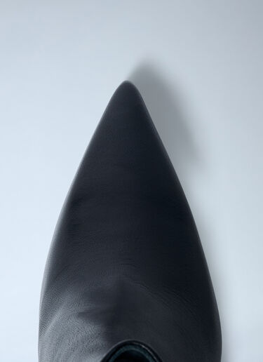 Rick Owens Leather Wedge Ankle Boots Black ric0262020