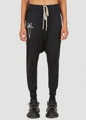 Rick Owens x Champion Prisoner Dropped Crotch Track Pants Black roc0148016