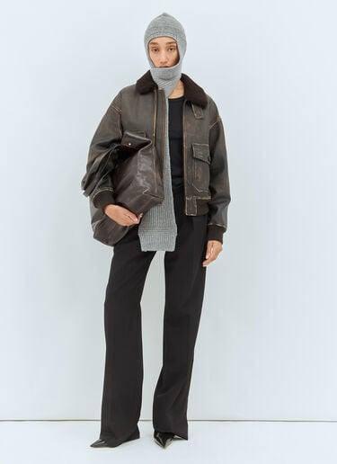 Adonis Leather Jacket The Row Adonis Leather Jacket Black row0258017