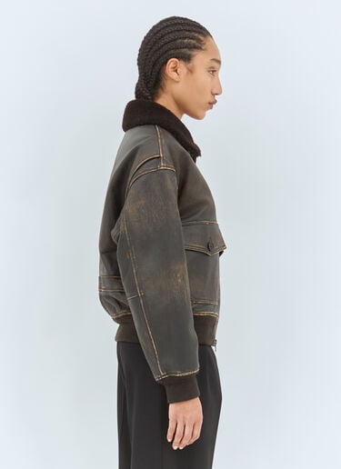 Adonis Leather Jacket The Row Adonis Leather Jacket Black row0258017