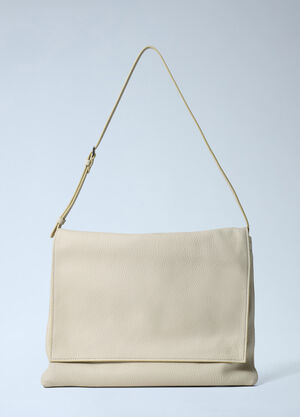 The Row Leather Nan Shoulder Bag White row0261033