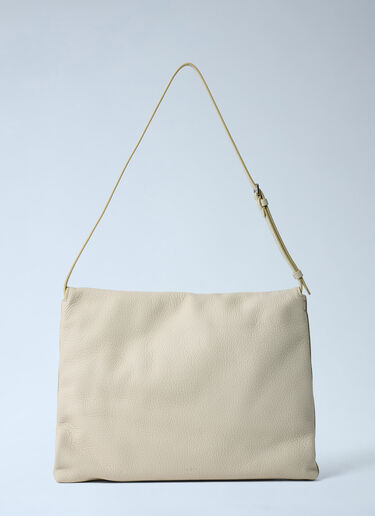 The Row Leather Nan Shoulder Bag White row0261033