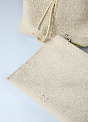 The Row Leather Nan Shoulder Bag White row0261033