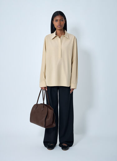 The Row Margan Shirt Beige row0262010