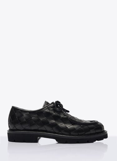 Scarosso Damiano Woven Lace-Up Shoes Black scr0158011