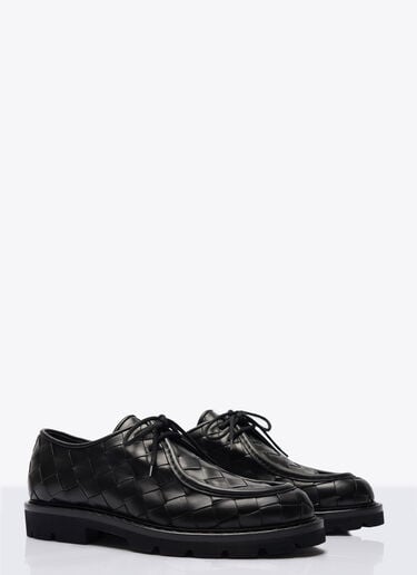 Scarosso Damiano Woven Lace-Up Shoes Black scr0158011