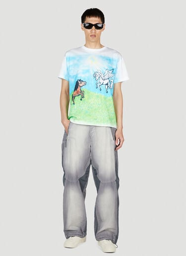 Ally Bo Print T-Shirt Sky High Farm Workwear Ally Bo Print T-Shirt White skh0352016