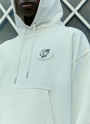 Alastair Mckimm Workwear Hooded Sweatshirt Sky High Farm Workwear Alastair Mckimm Workwear Hooded Sweatshirt White skh0354012