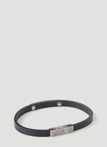 Logo Plaque Bracelet Saint Laurent Logo Plaque Bracelet Black sla0149073