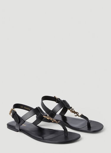카산드라 로고 샌들 Saint Laurent 카산드라 로고 샌들 블랙 sla0151057
