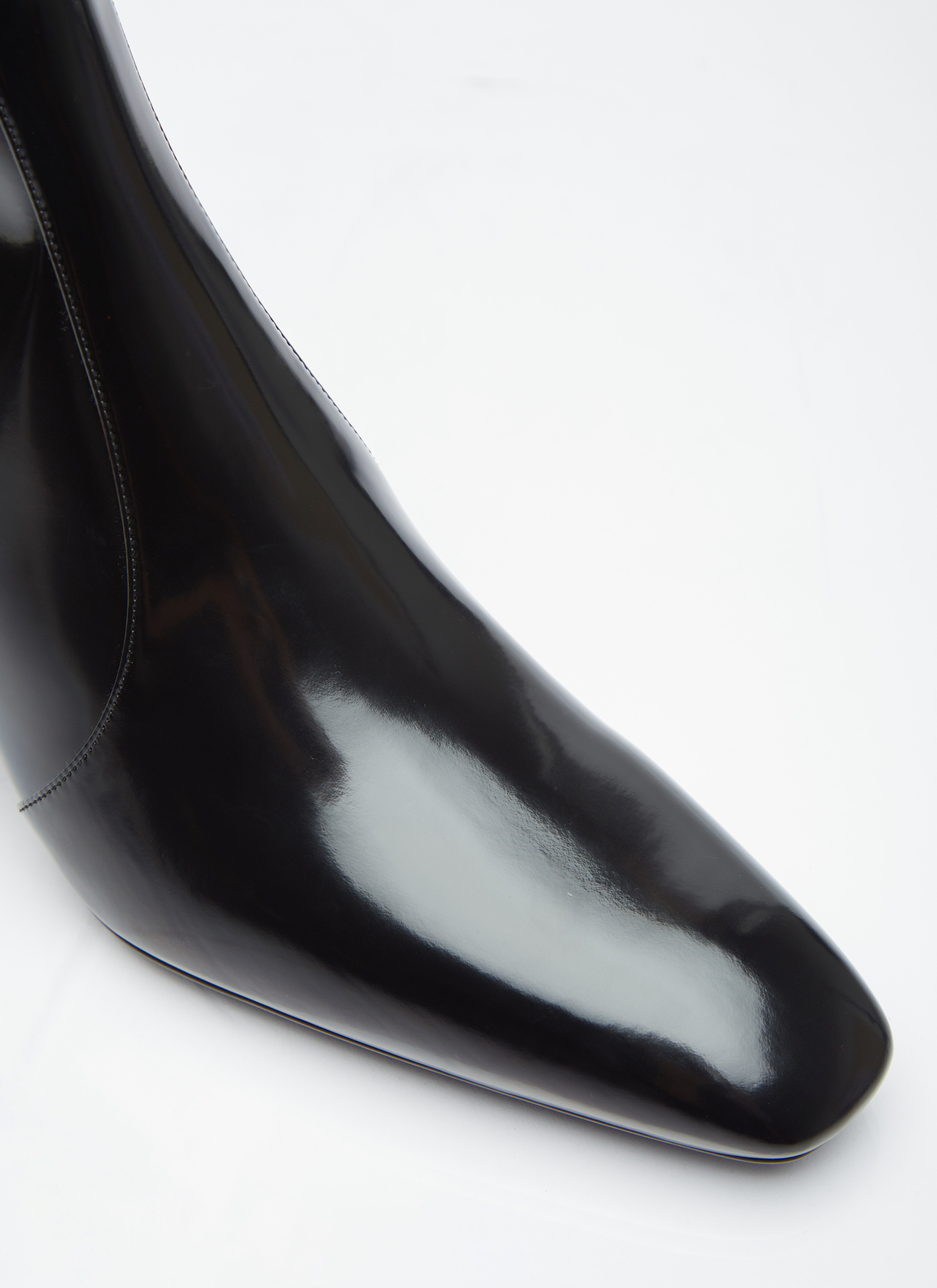 Saint Laurent Men's' XIV Zipped Leather Boots in Black | LN-CC®
