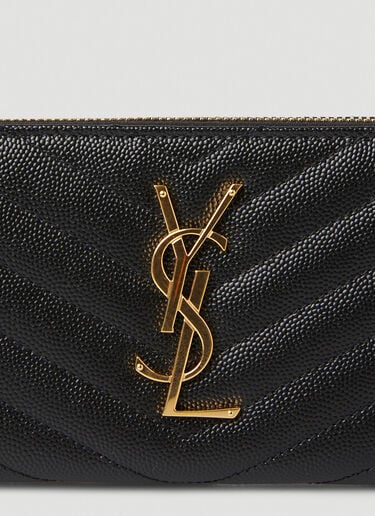 Saint Laurent Cassandre Matelassé Wallet Black sla0245078
