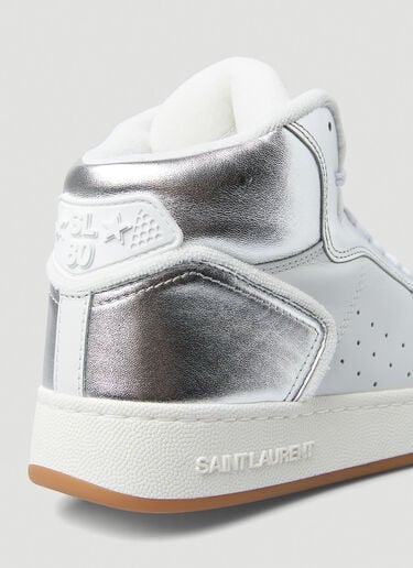 SL/80 하이탑 스니커즈 Saint Laurent SL/80 하이탑 스니커즈 실버 sla0249112