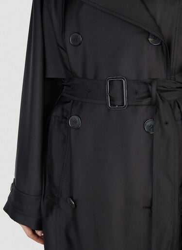 새틴 트렌치 코트 Saint Laurent 새틴 트렌치 코트 블랙 sla0251046