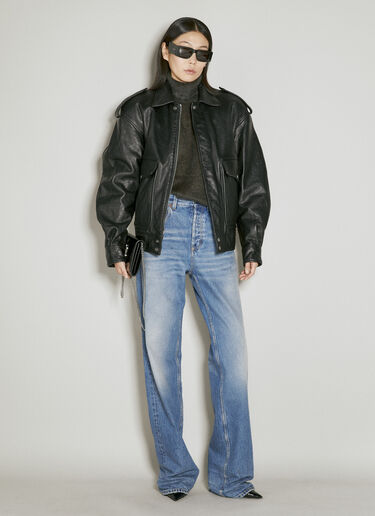 Saint Laurent Opyum 露跟浅口鞋 黑色 sla0254061