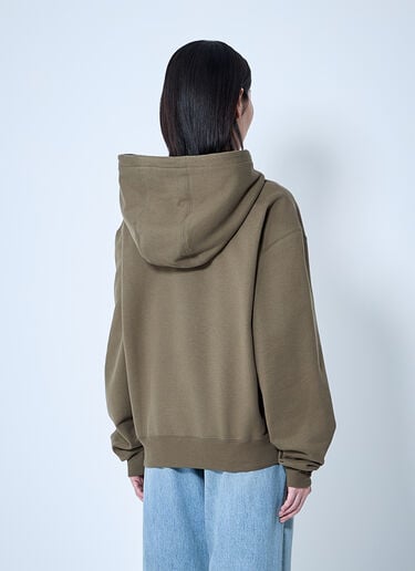 Saint Laurent 로고 모티프 후드티셔츠 베이지 sla0259010