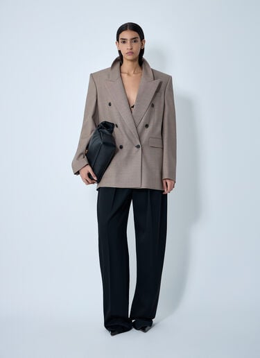 Double-Breasted Blazer Saint Laurent Double-Breasted Blazer Beige sla0260070