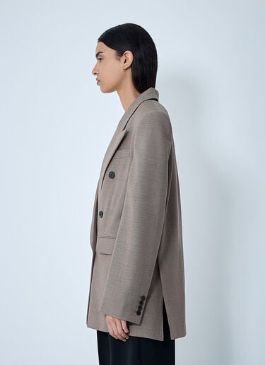 Double-Breasted Blazer Saint Laurent Double-Breasted Blazer Beige sla0260070
