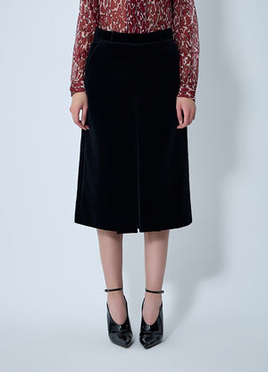 Saint Laurent Tailored Cropped Cotton Pants Black sla0261008