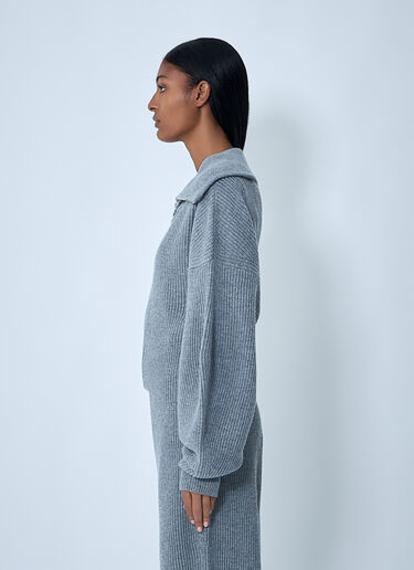 Sportmax 울 혼방 집업 스웨터 그레이 spx0262008