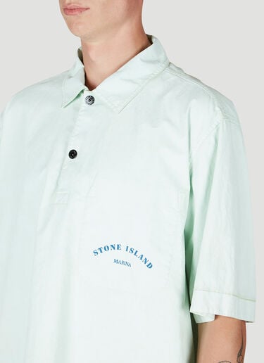 徽标印花 Polo 衫 Stone Island 徽标印花 Polo 衫 绿色 sto0152005