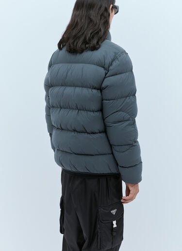 Stone Island 리얼 다운 나침반 패치 코트 그레이 sto0154018