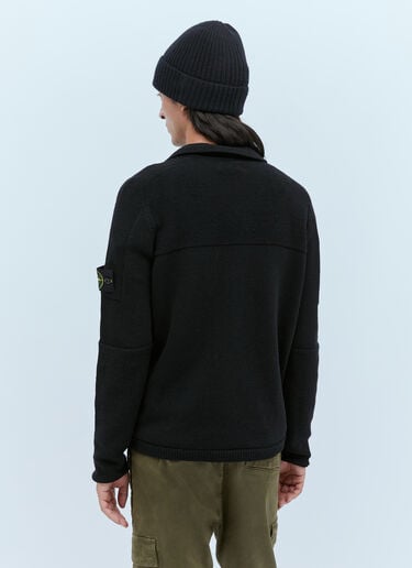 집업 컴퍼스 패치 니트 스웨터 Stone Island 집업 컴퍼스 패치 니트 스웨터 블랙 sto0154064