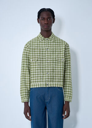 Story MFG Tuesday Check Jacket Green str0161001