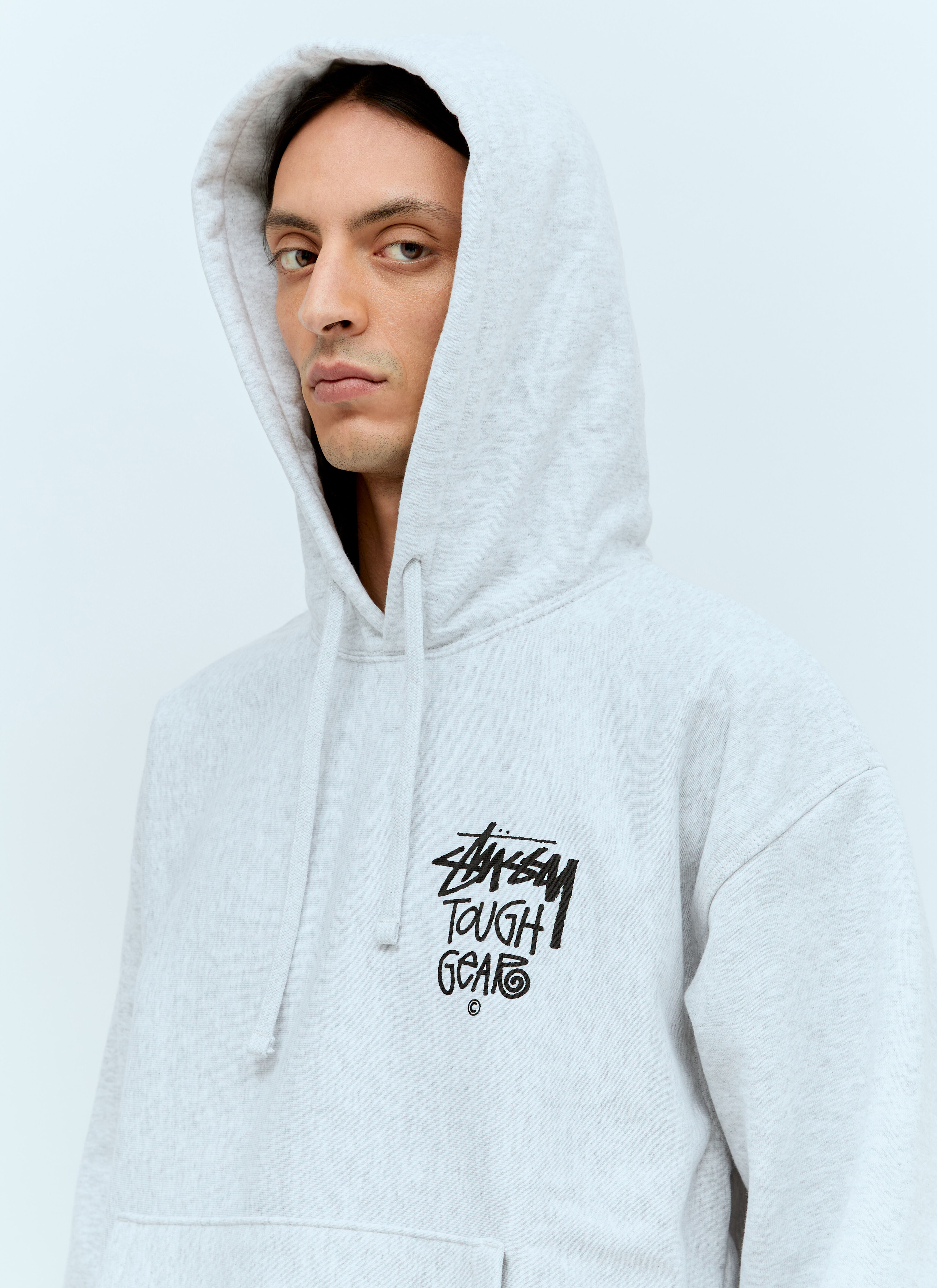Stüssy Men's' Tough Gear Hooded Sweatshirt in Grey | LN-CC®