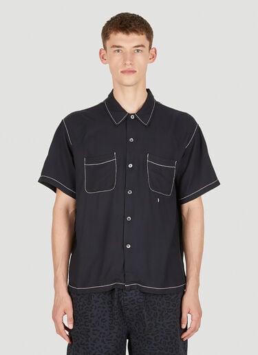 Contrast Pick Stitched Shirt Stüssy Contrast Pick Stitched Shirt Black sts0348005