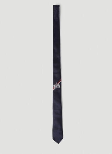 Thom Browne Jacquard Tie Navy thb0152023