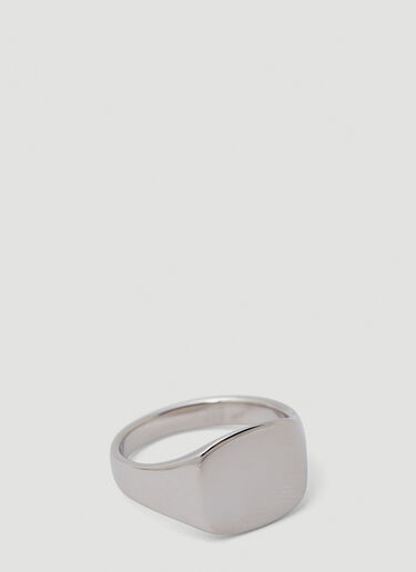Tom Wood Cushion Mini Signet Ring Silver tmw0349020