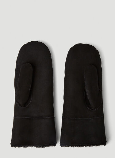 Logo Patch Mittens TOTEME Logo Patch Mittens Black tot0251045