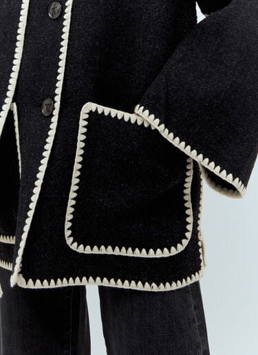 Embroidered Scarf Jacket TOTEME Embroidered Scarf Jacket Grey tot0253004