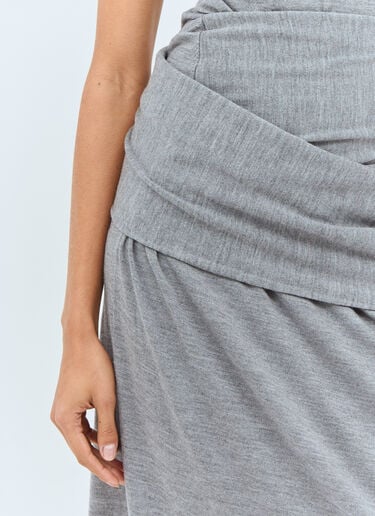 Draped Knit Dress TOTEME Draped Knit Dress Grey tot0258003