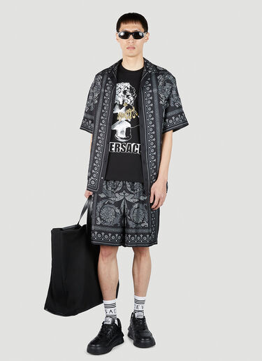 Graphic Print T-Shirt Versace Graphic Print T-Shirt Black ver0151017