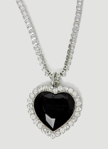 Vetements Crystal Heart Necklace Black vet0154022
