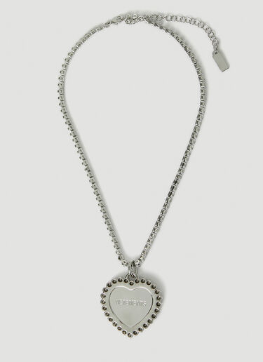Crystal Heart Necklace Vetements Crystal Heart Necklace Black vet0154022