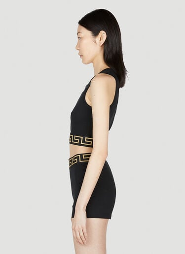 Greca Trim Tank Top Versace Greca Trim Tank Top Black vrs0252011
