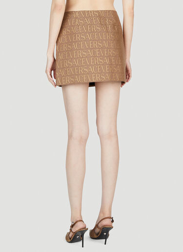 Versace 徽标迷你半裙 棕色 vrs0253005