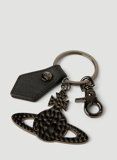 Vivienne Westwood Saffiano 해머드 오브 키링 Black vvw0150031