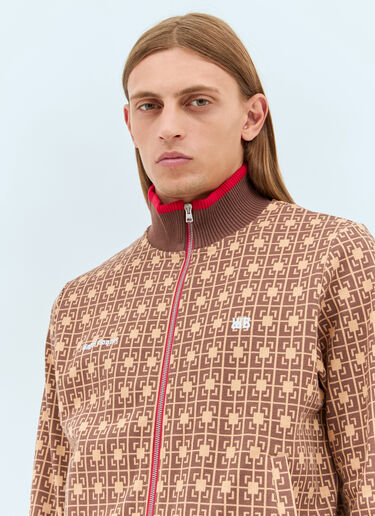 Power Track Sweatshirt Wales Bonner Power Track Sweatshirt Brown wbn0158003