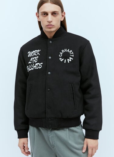 Carhartt WIP 워크 바시티 보머 재킷 블랙 wip0154013