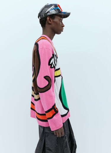 Walter Van Beirendonck Viper 羊毛针织衫 粉色 wlt0154007