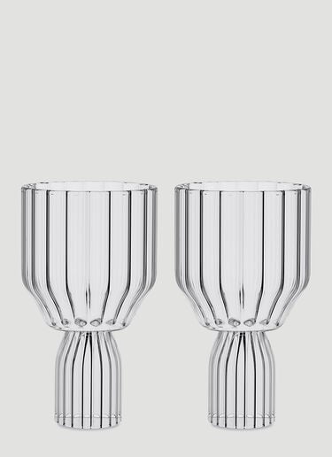 Fferrone Design Set of Two Margot Red Wine Goblets Transparent wps0644564