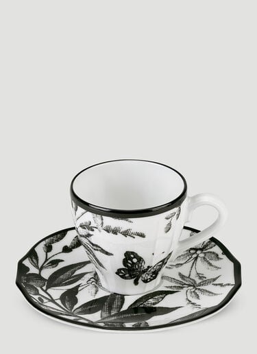 Set of Two Herbarium Coffee Cups with Saucers Gucci Set of Two Herbarium Coffee Cups with Saucers Black wps0690073