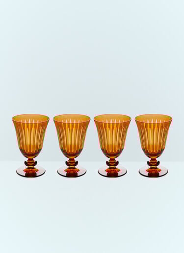 L'Objet Set Of Four Prism Wine Glasses Orange wps0691621