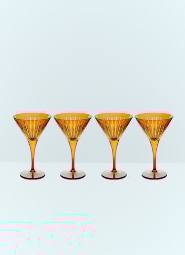 Set Of Four Prism Martini Glasses L'Objet Set Of Four Prism Martini Glasses Orange wps0691622