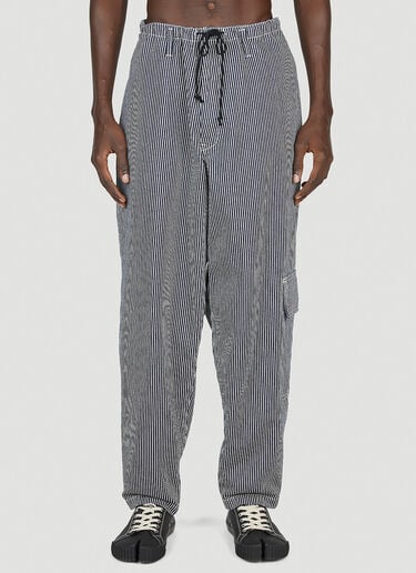 细条纹长裤 Yohji Yamamoto 细条纹长裤 深蓝色 yoy0152007