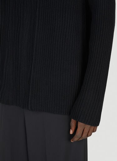 Yohji Yamamoto 골지 스웨터 블랙 yoy0152012